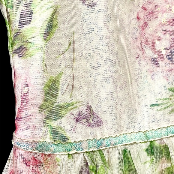 Girls floral twirl dress size 10 - Picture 3 of 4